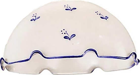 Universellt reservglas NONNA E27 Ø 20 cm vitt/blått