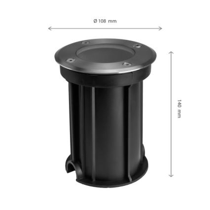 Uppfartslampa för utomhusbruk LUKKA CONNECT 1xGU10/4W/230V IP67 matt krom rund