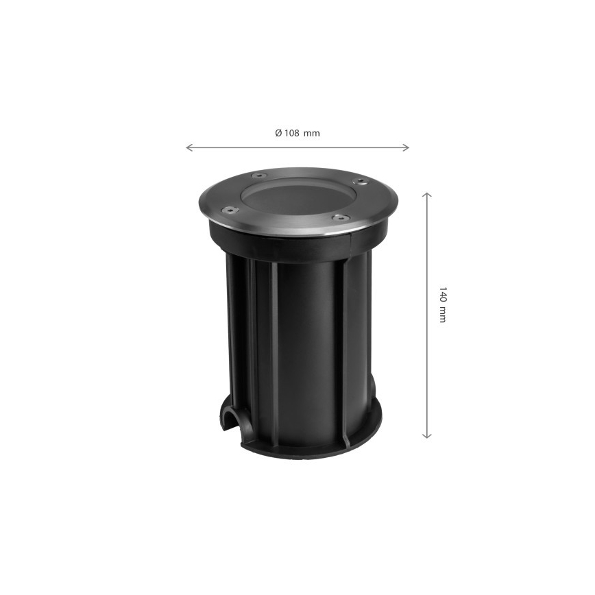 Uppfartslampa för utomhusbruk LUKKA CONNECT 1xGU10/4W/230V IP67 matt krom rund