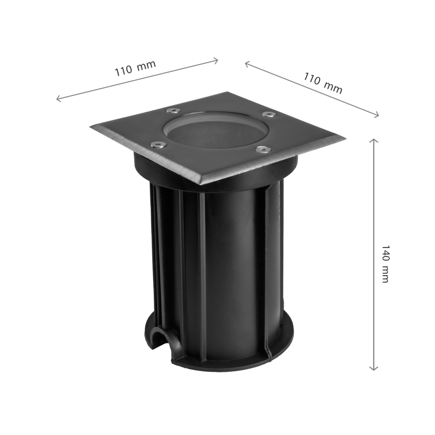 Uppfartslampa för utomhusbruk LUKKA CONNECT 1xGU10/4W/230V IP67 matt krom vinklat