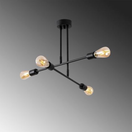 Upphängningsbar Ljuskrona  FLOWER 4xE27/40W/230V