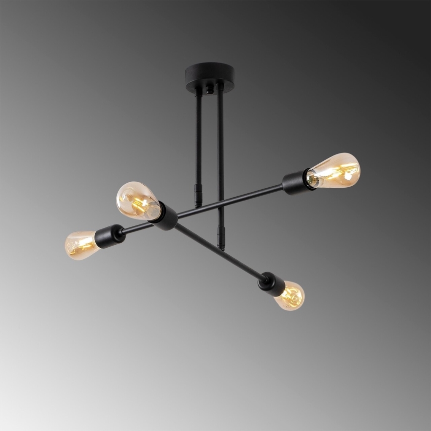 Upphängningsbar Ljuskrona  FLOWER 4xE27/40W/230V
