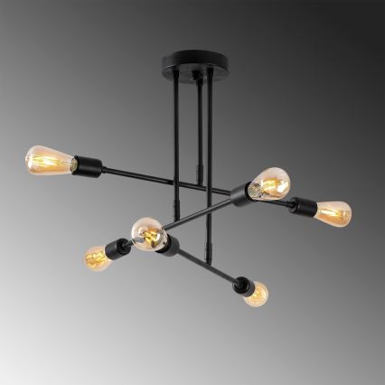 Upphängningsbar Ljuskrona  FLOWER 6xE27/40W/230V