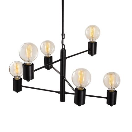 Upphängningsbar Ljuskrona  HEXA 6xE27/40W/230V