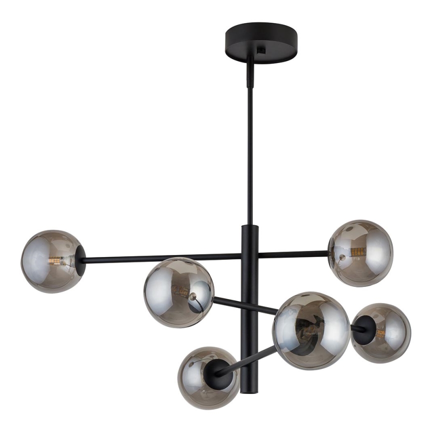 Upphängningsbar Ljuskrona  ORO 6xG9/12W/230V svart /grå