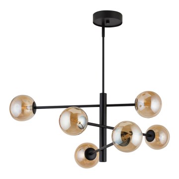 Upphängningsbar Ljuskrona  ORO 6xG9/12W/230V svart /gyllene 