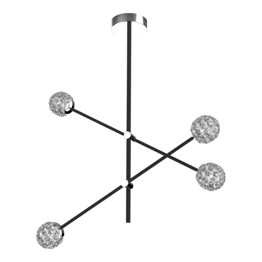 Upphängningsbar Ljuskrona  PAstOS 4xG9/5W/230V svart 
