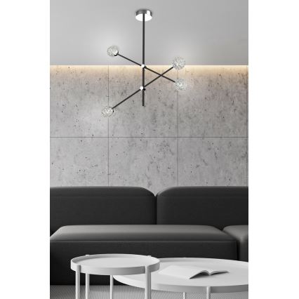 Upphängningsbar Ljuskrona  PAstOS 4xG9/5W/230V svart 