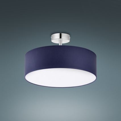 Upphängningsbar Ljuskrona  RONDO 4xE27/15W/230V diameter  40 cm blå