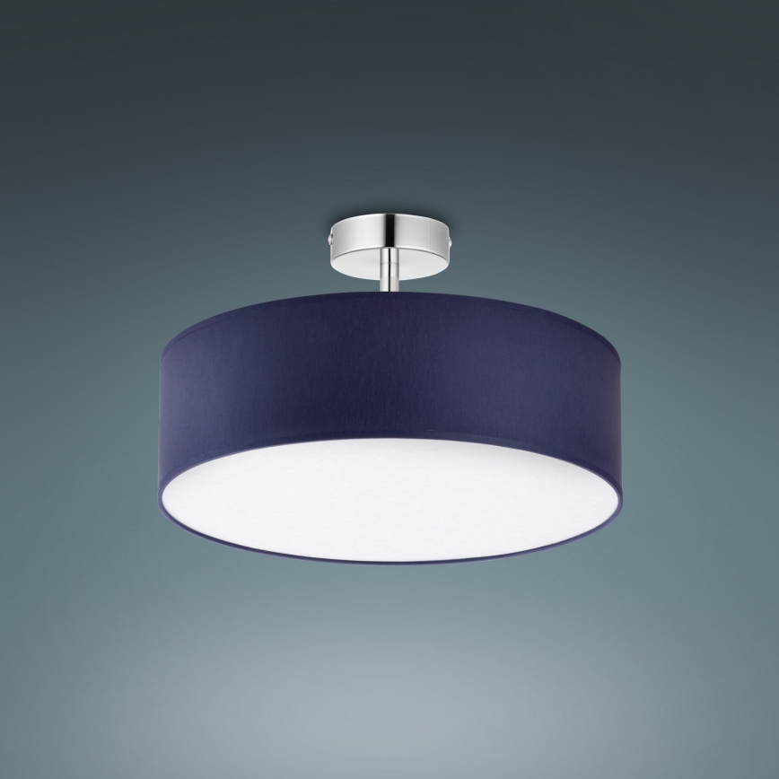 Upphängningsbar Ljuskrona  RONDO 4xE27/15W/230V diameter  40 cm blå