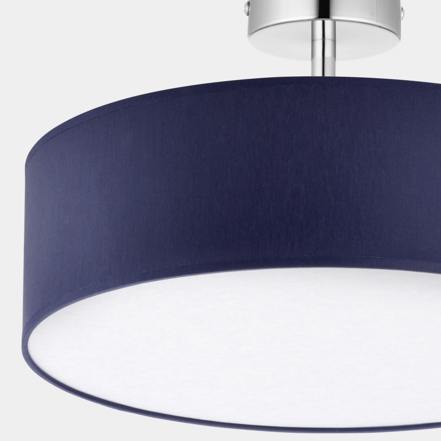 Upphängningsbar Ljuskrona  RONDO 4xE27/15W/230V diameter  40 cm blå