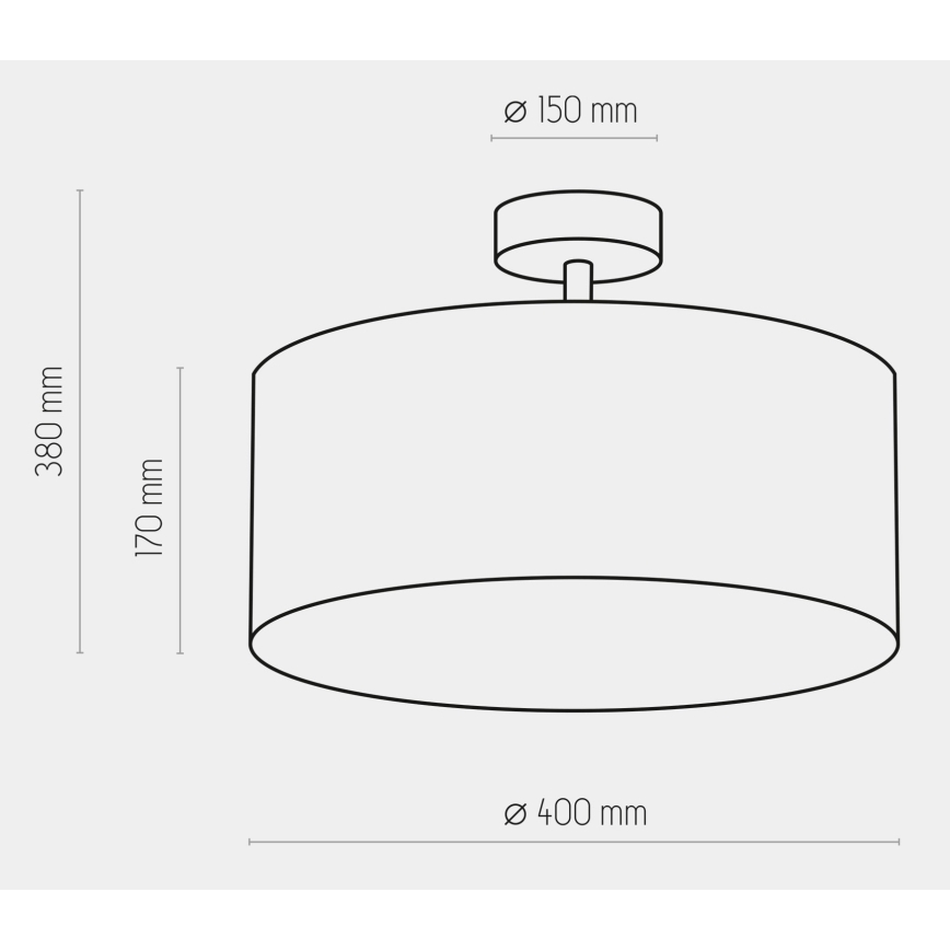 Upphängningsbar Ljuskrona  RONDO 4xE27/15W/230V diameter  40 cm blå
