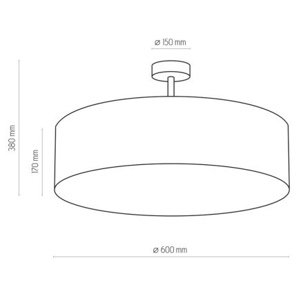 Upphängningsbar Ljuskrona  RONDO 4xE27/15W/230V diameter  60 cm beige