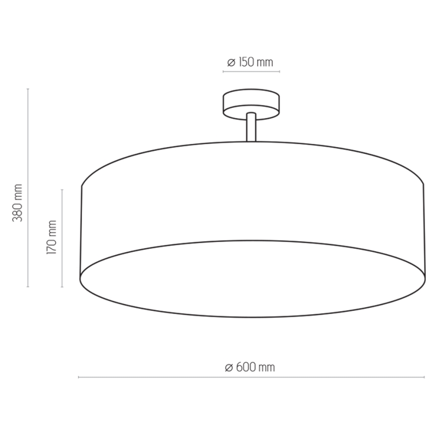 Upphängningsbar Ljuskrona  RONDO 4xE27/15W/230V diameter  60 cm beige