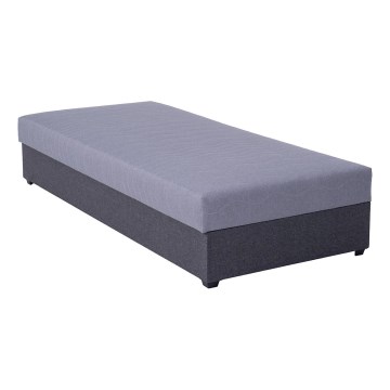 Upphöjd bäddsoffa med förvaringsutrymme JACOB XL, maxvikt 130 kg, 90x200 cm, grå