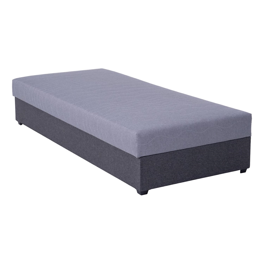 Upphöjd bäddsoffa med förvaringsutrymme JACOB XL, maxvikt 130 kg, 90x200 cm, grå