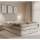 Upphöjd säng med madrasser och förvaringsutrymme GRACE 180x200 cm beige
