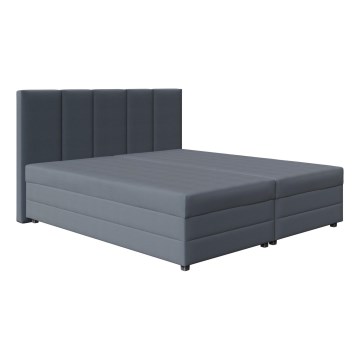 Upphöjd säng med resårmadrass och förvaringsutrymme ISABEL 160x200 grå