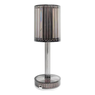 Uppladdningsbar beröringsstyrd LED-bordslampa SIMPLE LED/1W/5V 3000-6000K 2400 mAh rökgrå