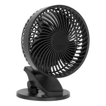 Uppladdningsbar bord fläkt med klämma VIENTO 6W/5V 2000 mAh svart