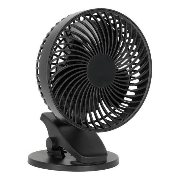 Uppladdningsbar bord fläkt med klämma VIENTO 6W/5V 2000 mAh svart
