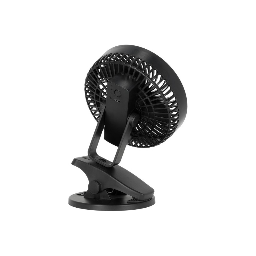 Uppladdningsbar bord fläkt med klämma VIENTO 6W/5V 2000 mAh svart