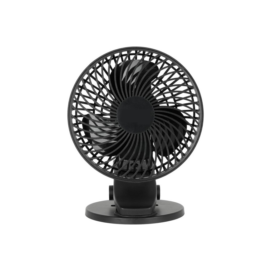 Uppladdningsbar bord fläkt med klämma VIENTO 6W/5V 2000 mAh svart