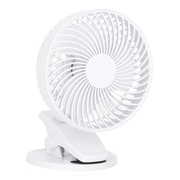 Uppladdningsbar bord fläkt med klämma VIENTO 6W/5V 2000 mAh vit