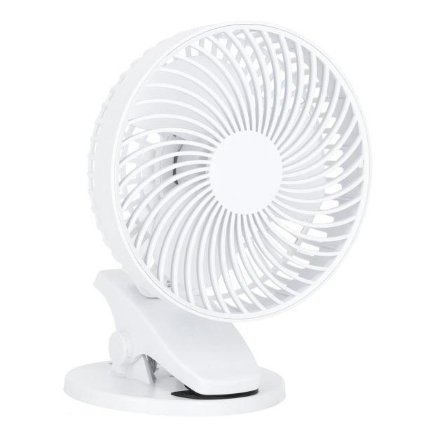 Uppladdningsbar bord fläkt med klämma VIENTO 6W/5V 2000 mAh vit