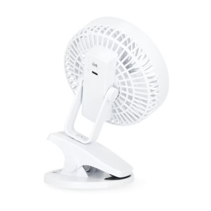 Uppladdningsbar bord fläkt med klämma VIENTO 6W/5V 2000 mAh vit