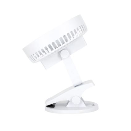Uppladdningsbar bord fläkt med klämma VIENTO 6W/5V 2000 mAh vit