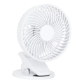 Uppladdningsbar bordfläkt med klämma VIENTO 6W/5V 2000 mAh vit