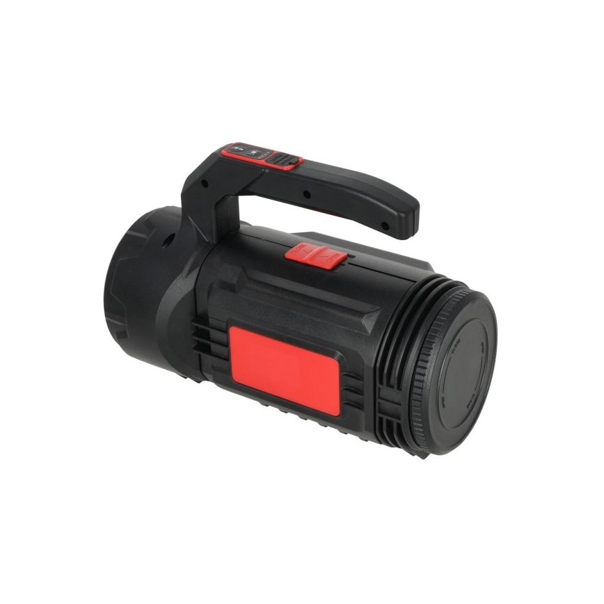 Uppladdningsbar LED-ficklampa, 5V, 500 lm, 1200 mAh, svart