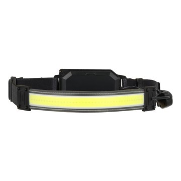 Uppladdningsbar LED-pannlampa 2xLED/5V 180 lm 900 mAh svart