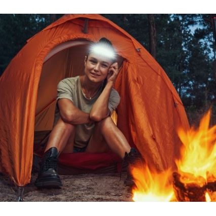 Uppladdningsbar LED-pannlampa 2xLED/5V 180 lm 900 mAh svart