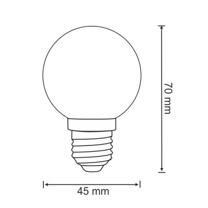 UPPSÄTTNING 2x LED glödlampa  PARTY E27/0,5W/36V blå