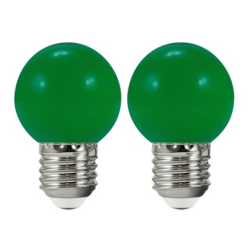 UPPSÄTTNING 2x LED glödlampa PARTY E27/0,5W/36V grön