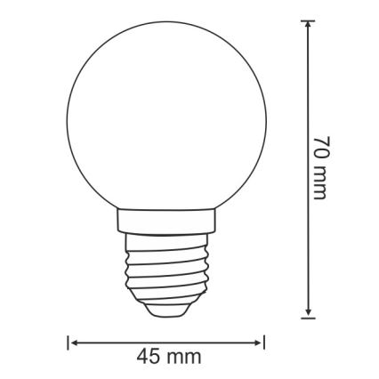 UPPSÄTTNING 2x LED glödlampa  PARTY E27/0,5W/36V grön