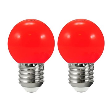 UPPSÄTTNING 2x LED glödlampa  PARTY E27/0,5W/36V röd