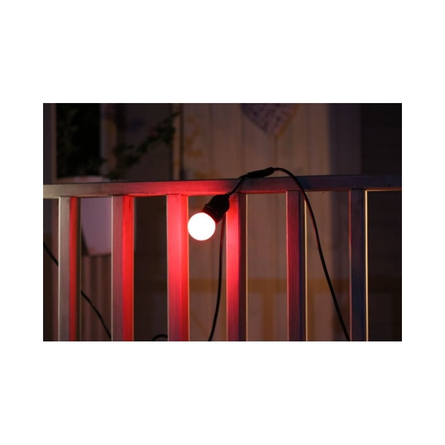 UPPSÄTTNING 2x LED glödlampa  PARTY E27/0,5W/36V röd