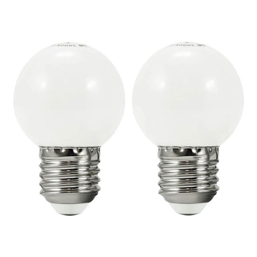 UPPSÄTTNING 2x LED glödlampa  PARTY E27/0,5W/36V vit