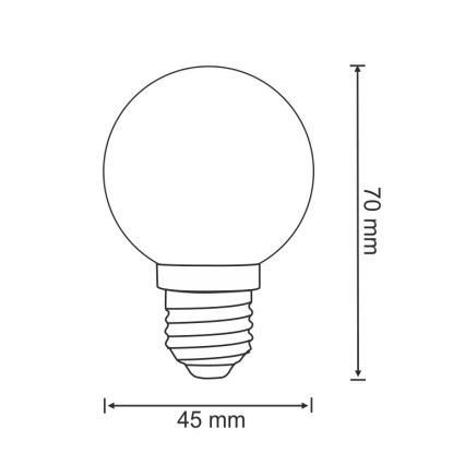 UPPSÄTTNING 2x LED glödlampa  PARTY E27/0,5W/36V vit