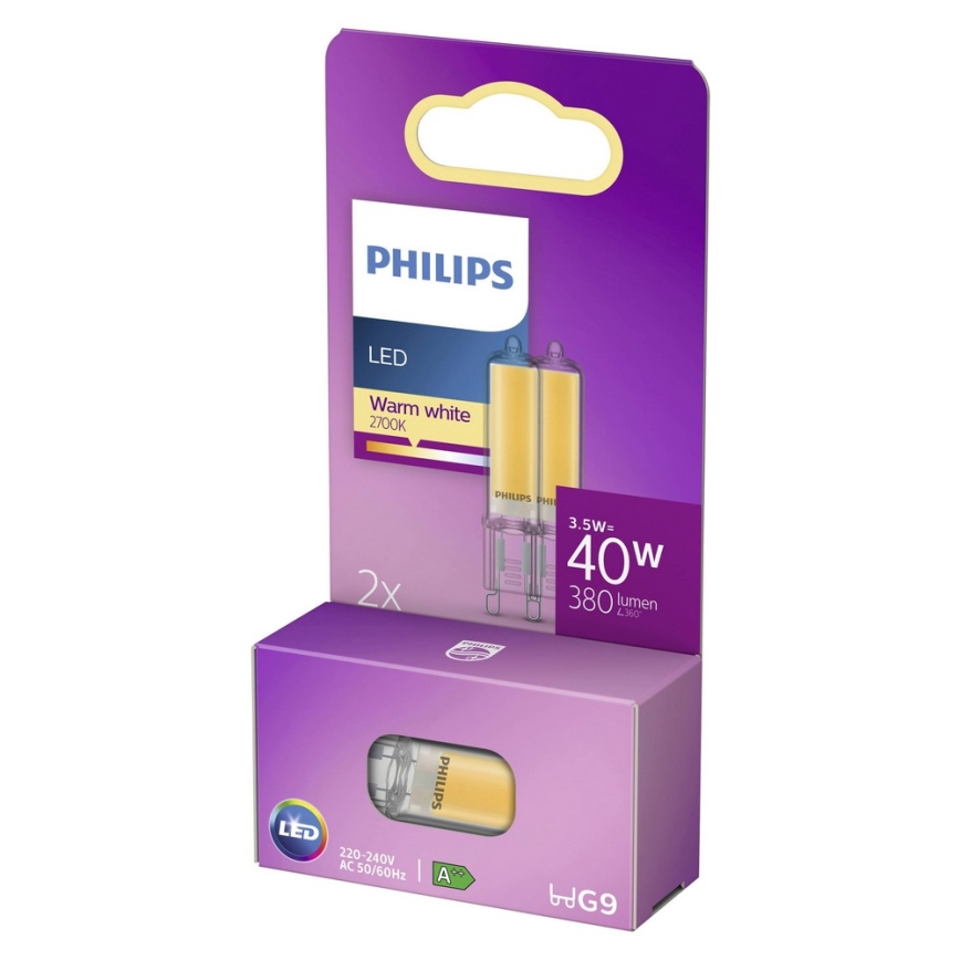 UPPSÄTTNING 2x LED glödlampa  Philips G9/3,5W/230V 2700K