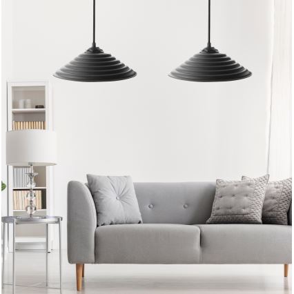 UPPSÄTTNING 2x Takkkrona på ett snöre  UFO 1xE27/60W/230V