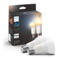 UPPSÄTTNING 2xLED ljusreglerad glödlampa  Philips Hue WHITE AMBIANCE E27/6W/230V 2200-6500K