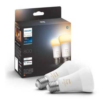 UPPSÄTTNING 2xLED ljusreglerad glödlampa  Philips Hue WHITE AMBIANCE E27/6W/230V 2200-6500K