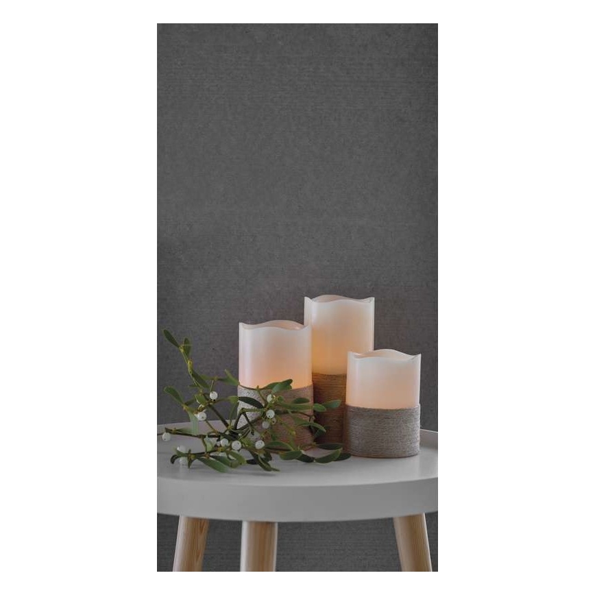 UPPSÄTTNING 3x LED juldekoration  3xLED/3x3AAA + fjärrkontroll 
