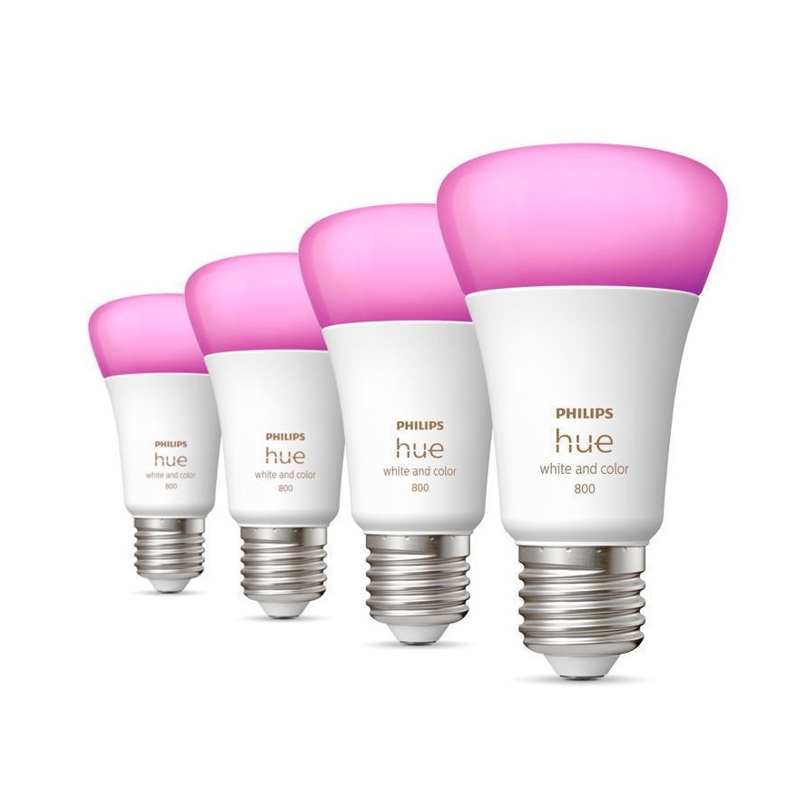 UPPSÄTTNING 4x LED ljusreglerad glödlampa  Philips Hue White And Color Ambiance E27/6,5W/230V 2000-6500K
