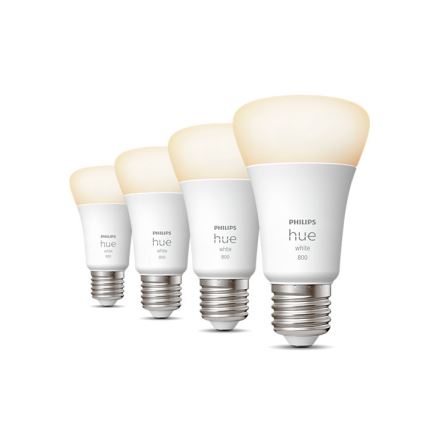 UPPSÄTTNING 4x LED ljusreglerad glödlampa  Philips Hue WHITE A60 E27/9W/230V 2700K