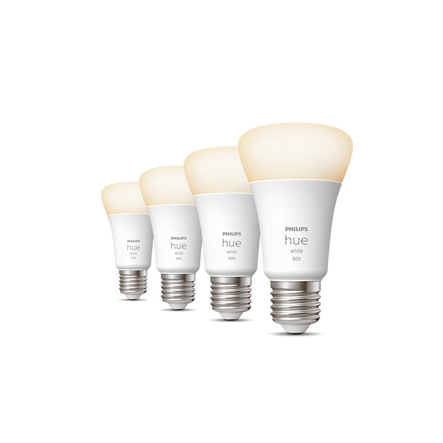 UPPSÄTTNING 4x LED ljusreglerad glödlampa  Philips Hue WHITE A60 E27/9W/230V 2700K